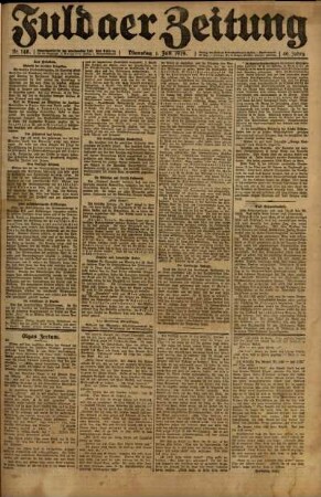 Ausgabe vom Dienstag, den 01. Juli 1919.