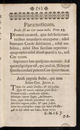 8r-8r, Paraeneticum.