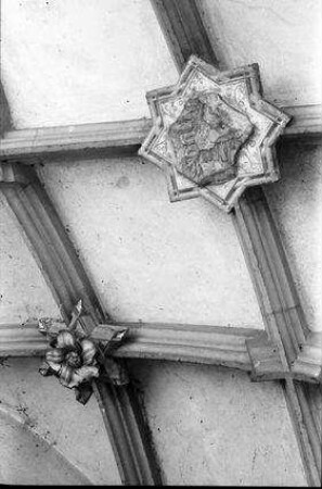 Ensisheim: Rathaus, Schlussstein mit Reichswappen im Gewölbe