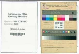 Entnazifizierung Louise Koenig , geb. 02.10.1896 ()