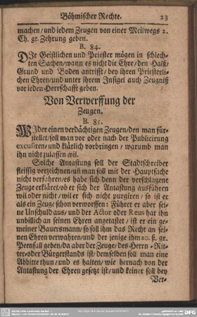 Von Verwerffung der Zeugen