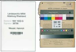 Entnazifizierung Heinrich Meusel, geb. 25.03.1899 (Lehrer)