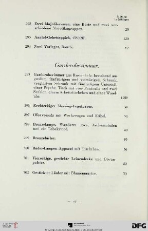 Garderobezimmer (Nr. 295-302)