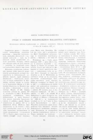 Uwagi o genezie małopolskiego malarstwa gotyckiego