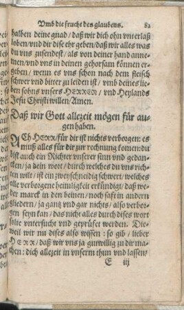 Daß wir Gott allezeit mögen für augen haben.