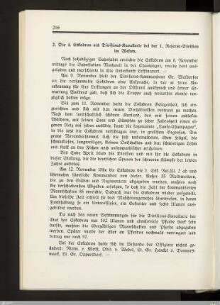 2. Die 4. Eskadron als Divisions-Kavallerie bei der 1. Reserve-Division im Westen