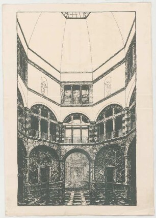 Fischer, Theodor; Wiesbaden; Museum - Innenraum (Perspektive)