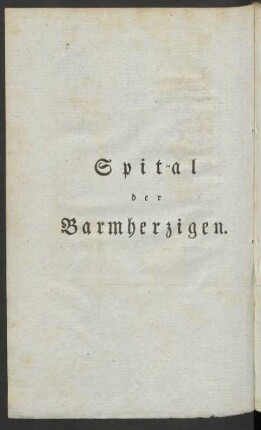 Spital der Barmherzigen
