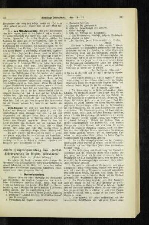 Fünfte Hauptversammlung des "Kathol. Lehrervereins im Regbez. Wiesbaden" : eingener Bericht der "Kathol. Lehrerztg."