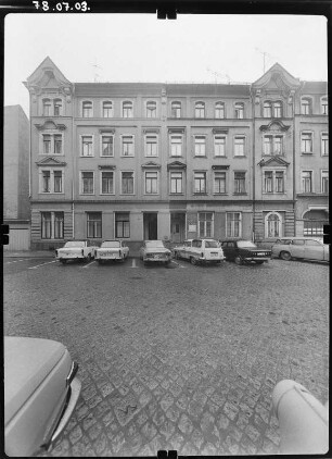 Meißen-Altstadt, Schulplatz 3/4. Doppelwohnhaus. Straßenfront