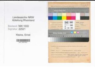 Entnazifizierung Ernst Kleine, geb. 19.08.1900 (Schlosser)