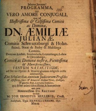 Programma de vero amore coniugali