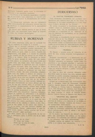Periodismo : El Doctor Francisco Uriburu [y] "Mundial" [y] "Apuntes del debate"