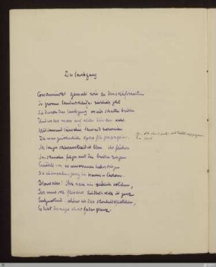 Der laubgang : [SW XVI: keine Sigle]; [SW XVI, S. 12/141] / Paul Verlaine