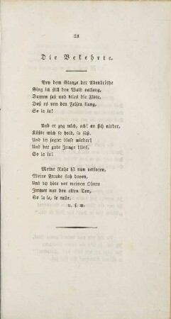 Die Bekehrte.