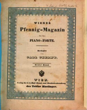 Wiener Pfennig-Magazin : für d. Piano-Forte. 1,2
