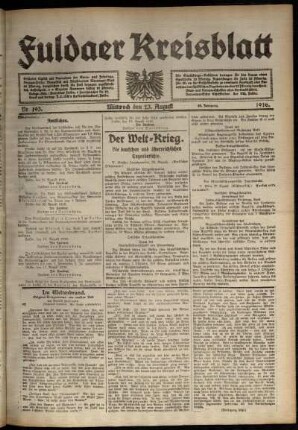 Ausgabe vom Mittwoch, den 23. August 1916.