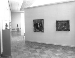 Impressionisten-Saal : Dresden, Albertinum. Gemäldegalerie Neue Meister, Impressionisten-Saal. Raumaufnahme mit "Bildnis des Generaldirektors Ernst Edler von Schuch" (1914; R. Sterl)