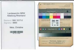 Entnazifizierung Christine Meis , geb. 28.08.1907 (Schneiderin)