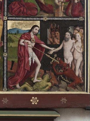 Passionsaltar — Passion und Auferstehung Christi — Kreuzigung Christi — Christus in der Vorhölle