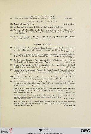 Tapisserien (Nr. 545-552)