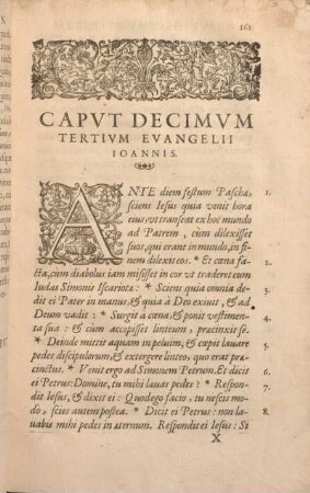 Capvt Decimvm Tertivm Evangelii Ioannis.