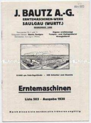 Erntemaschinen
