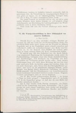 VI. Die Wundperidermbildung in ihrer Abhängigkeit von äusseren Einflüssen.