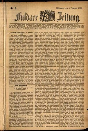 Ausgabe vom Mittwoch, den 04. Januar 1882.