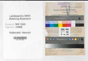 Entnazifizierung Heinrich Kattwinkel , geb. 18.05.1897 (Buchhalter)