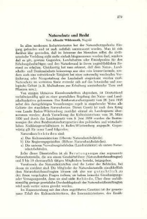 Naturschutz und Recht