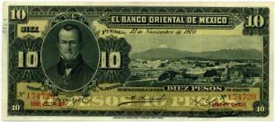 Geldschein, 10 Pesos, 23.11.1910