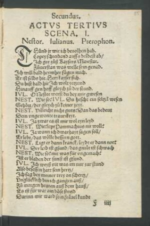 Scena. I. Nestor. Iulianus. Pterophon.