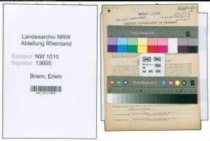 Entnazifizierung Erwin Briem , geb. 27.05.1921 (Kaufm.Angestellter)