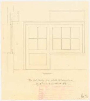 Dienstwohnung des Reichsaußenministers Joachim von Ribbentrop, Berlin-Mitte Umbau: Tür und Fenster der nördl. Pförtnerloge