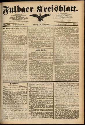 Ausgabe vom Montag, den 07. November 1904.