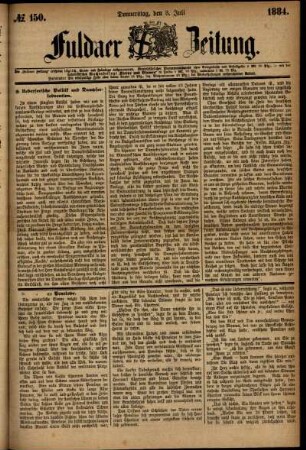 Ausgabe vom Donnerstag, den 03. Juli 1884.