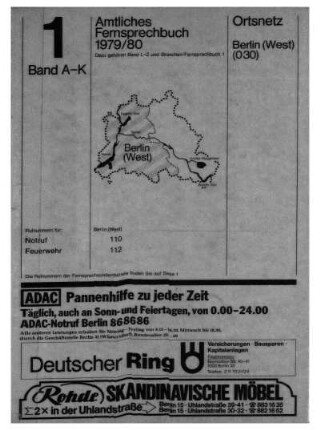 1979/1980: Amtliches Fernsprechbuch