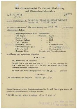 Bürkle, Fridolin