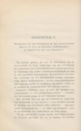 Hoofdstuk V. Werkkring van den contrôleur bij het binnenlandsch bestuur op Java en Madoera, overeenkomstig de eischen van den tijd, desiderata