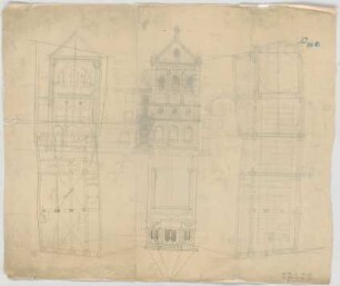 Thiersch, August ; Nürnberg (Bayern); Kath. - Apostolische Kirche, Projekt - Grundriss, Detail