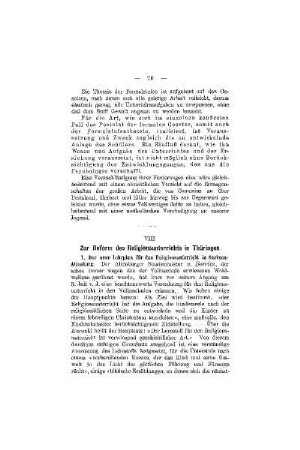 Zur Reform des Religionsunterrichts in Thüringen