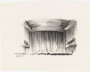 Stadttheater, Gelsenkirchen: Perspektivische Ansicht Bühne