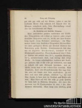 23. Natürliche und künstliche Düngung.