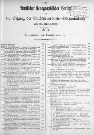 No. 14, 30. März 1905