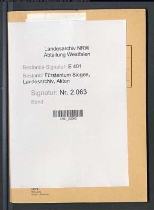 Renteirechnung der Ämter Hilchenbach, Ferndorf und Krombach