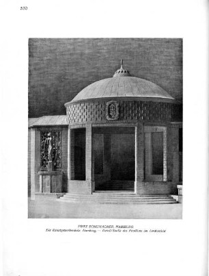 Fritz Schumacher, Hamburg. Die Kunstgewerbeschule, Hamburg - Detail-Studie des Pavillons am Lerchenfeld