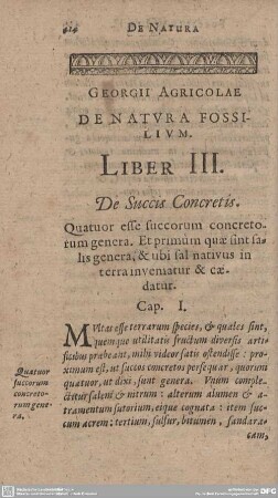 Liber III. De Succis Concretis.