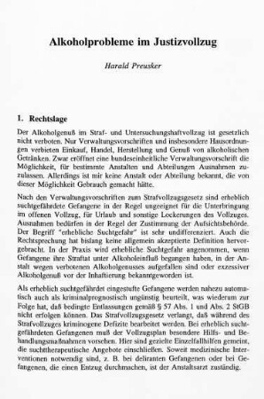 51-56, Alkoholprobleme im Justizvollzug