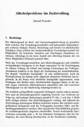 51-56, Alkoholprobleme im Justizvollzug